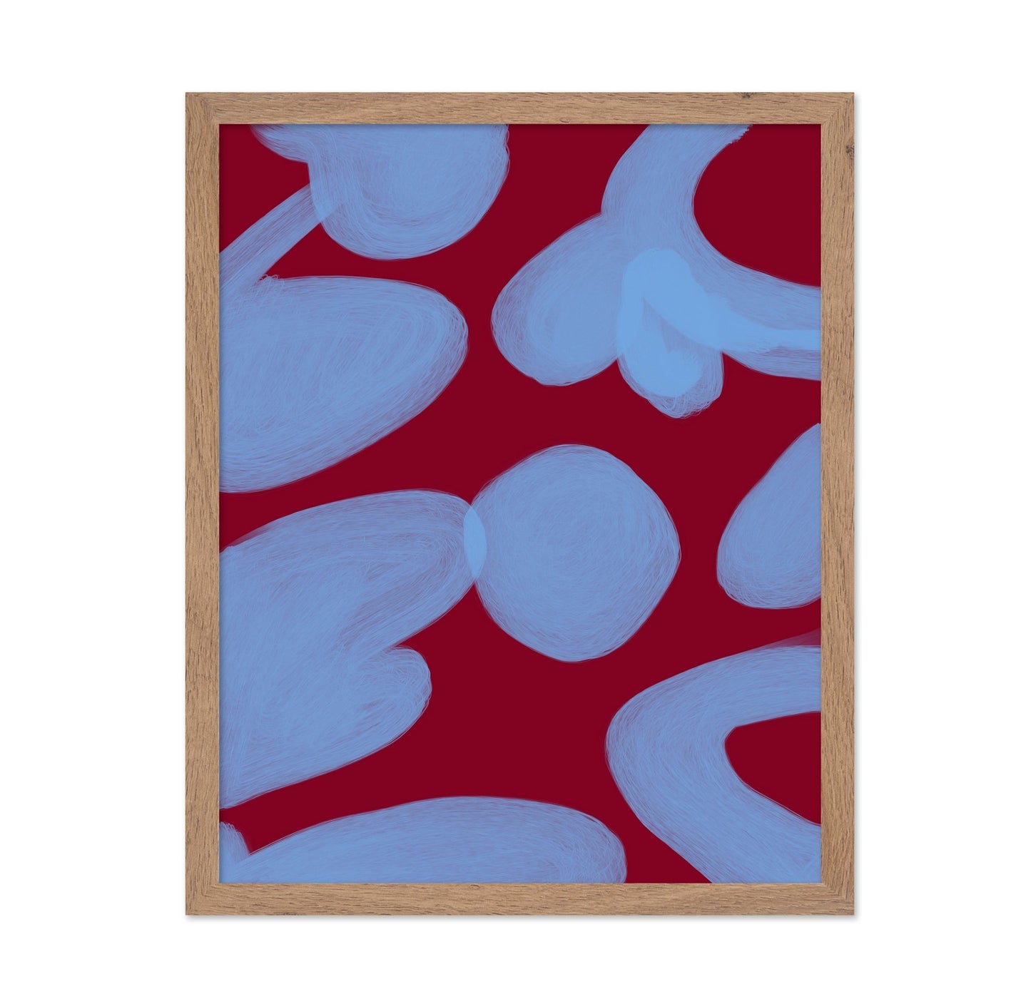 Blue Forms on Red