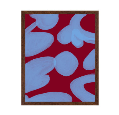 Blue Forms on Red