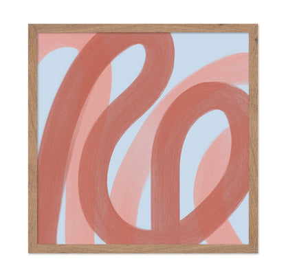 Coral Ribbon Abstract