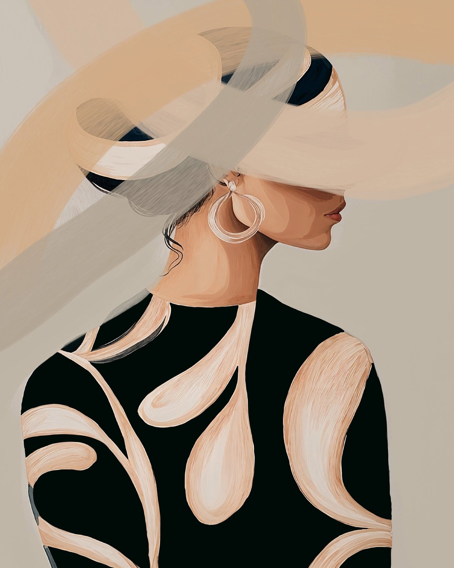 Elegant Hat Portrait No3