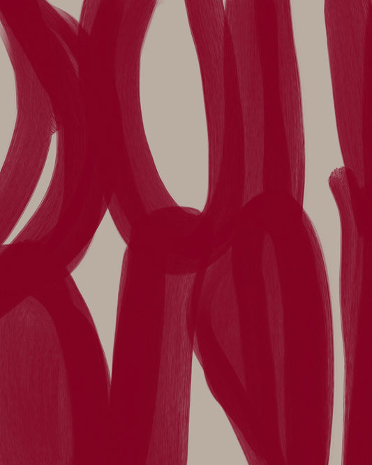 Crimson Ribbon Lines
