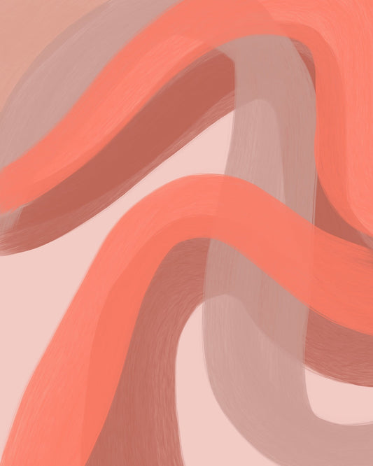 Coral Abstract Flow