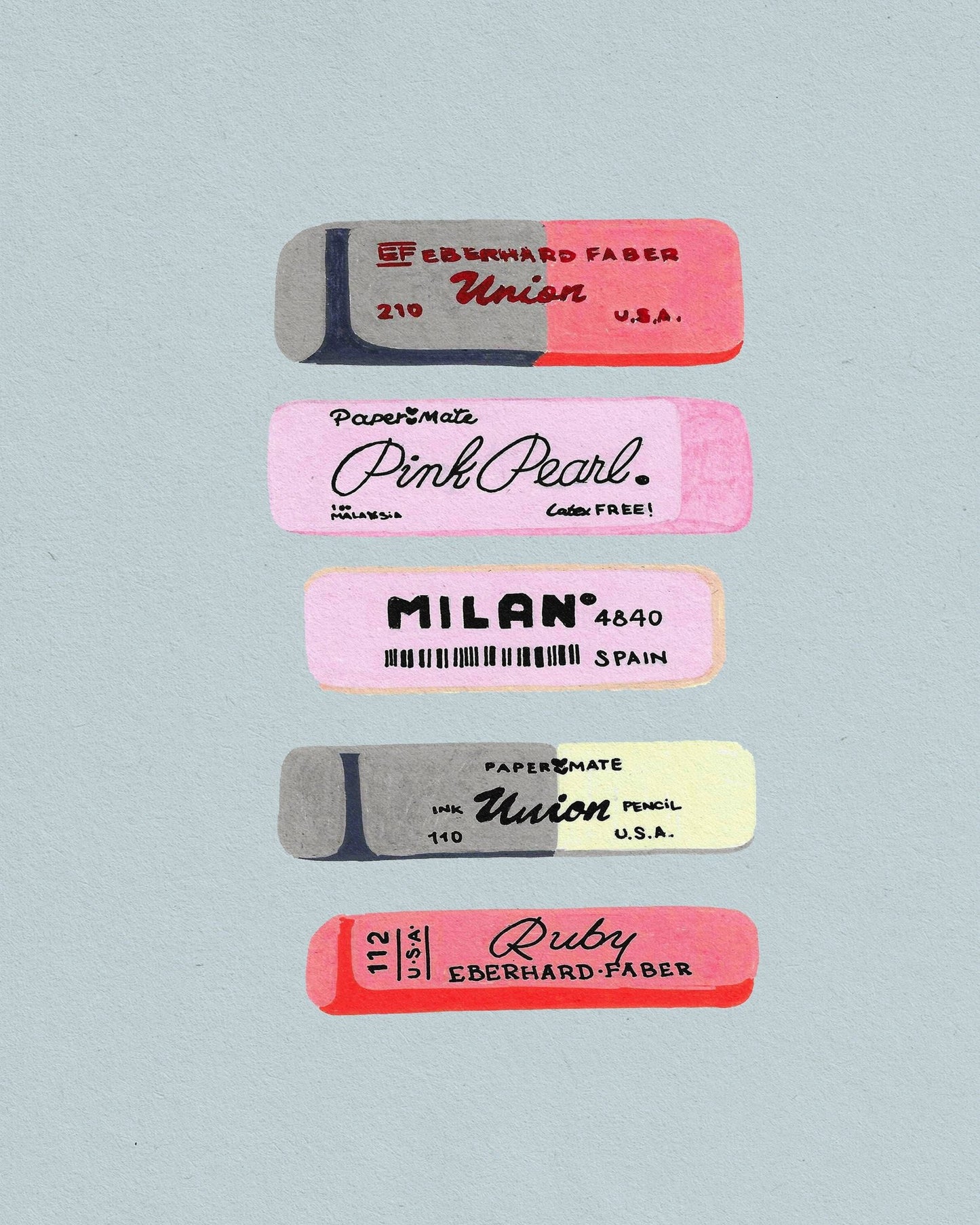 Vintage Eraser Labels