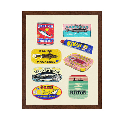 Vintage Seafood Labels