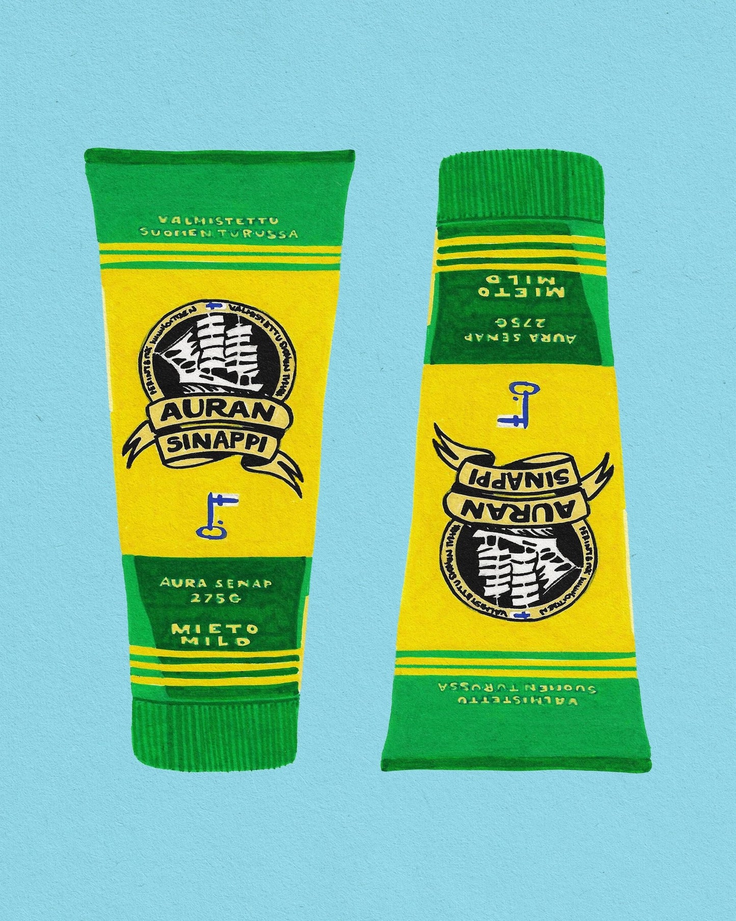 Vintage Mustard Tubes