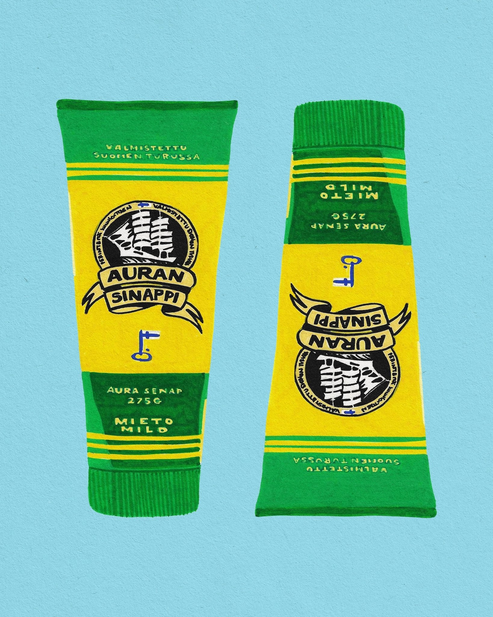 Vintage Mustard Tubes
