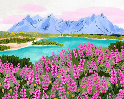 Pink Lake Mountains