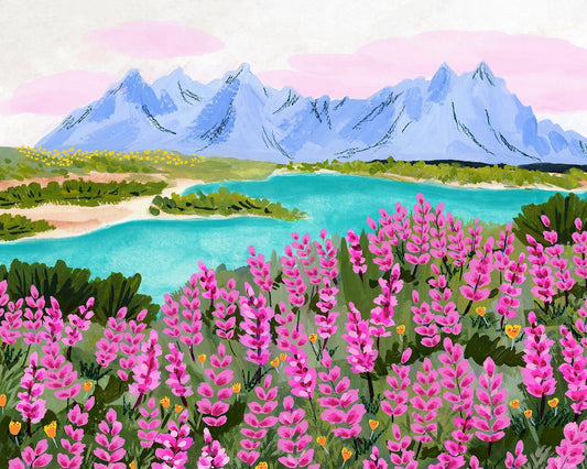 Pink Lake Mountains
