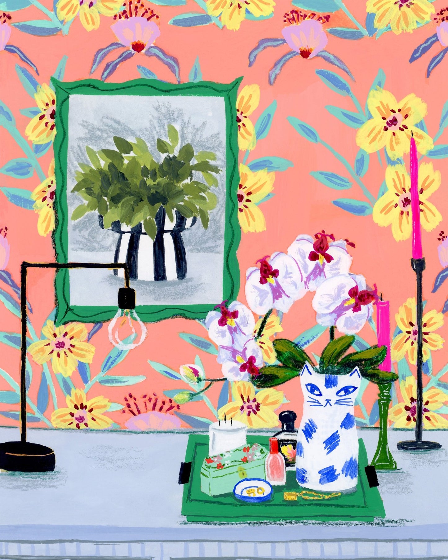 Floral Table Scene