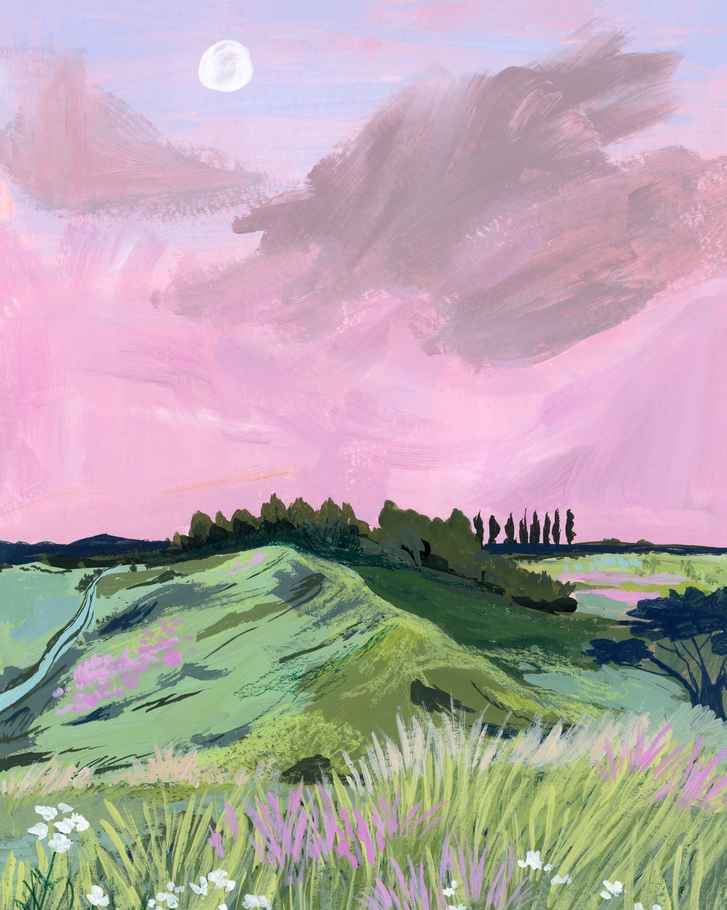 Pink Sky Hills