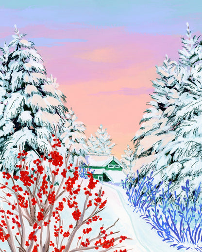 Winter Berry Path
