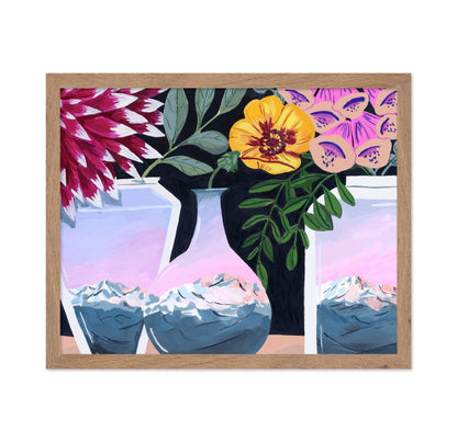 Floral Mountain Vases