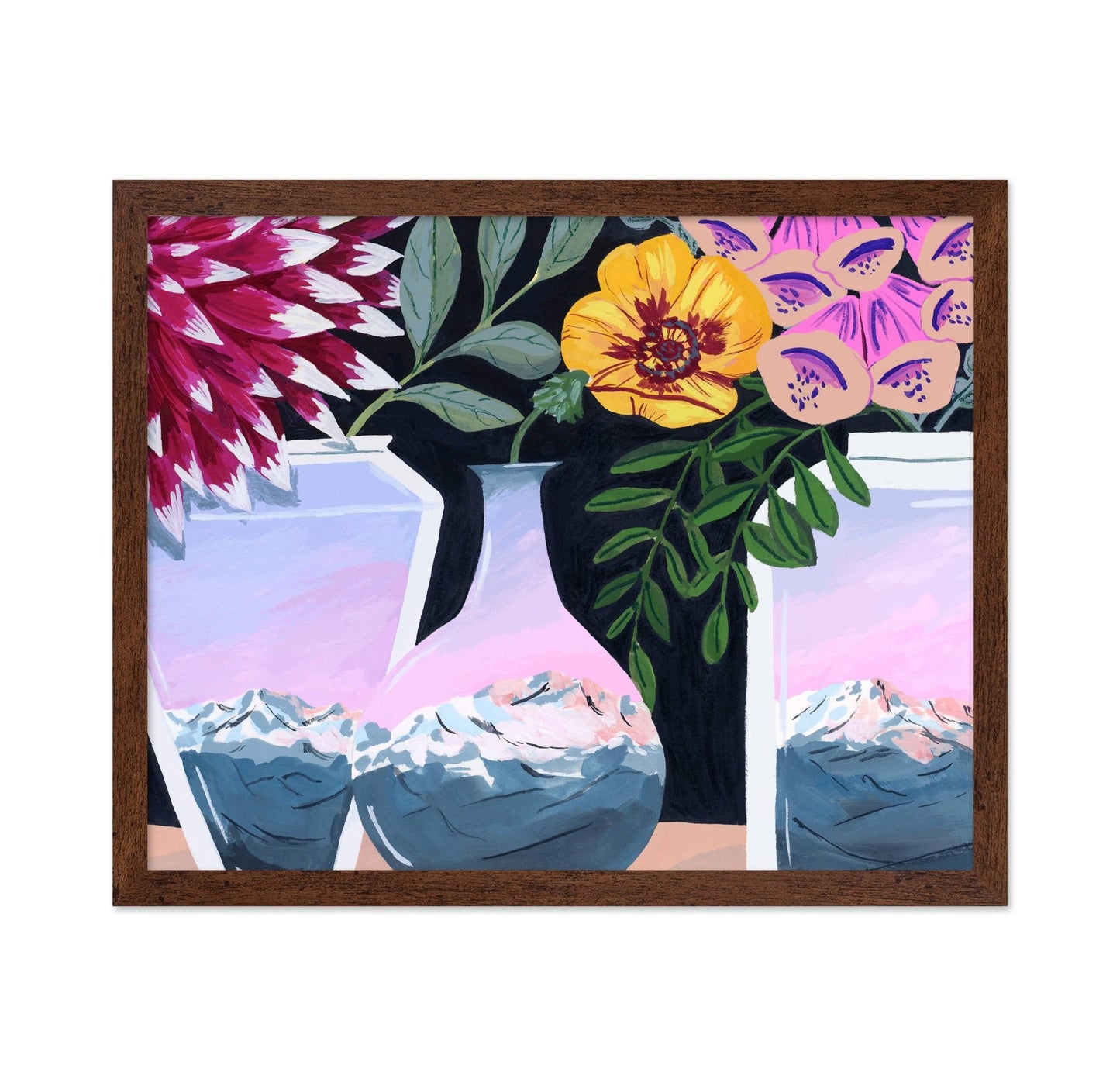 Floral Mountain Vases