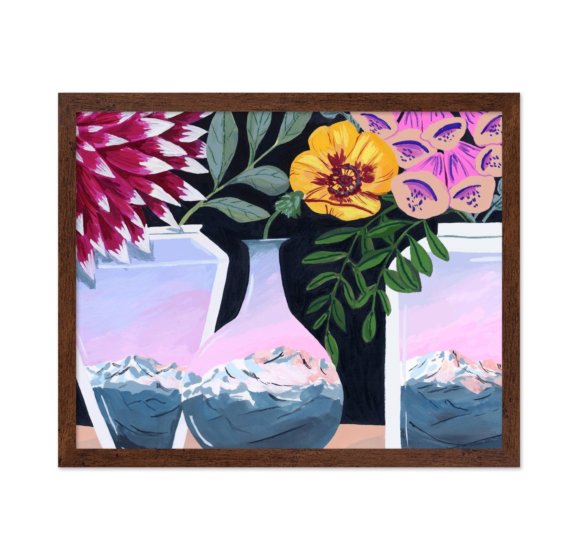Floral Mountain Vases