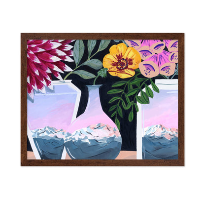 Floral Mountain Vases