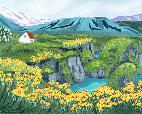 Mountain Cottage Painting