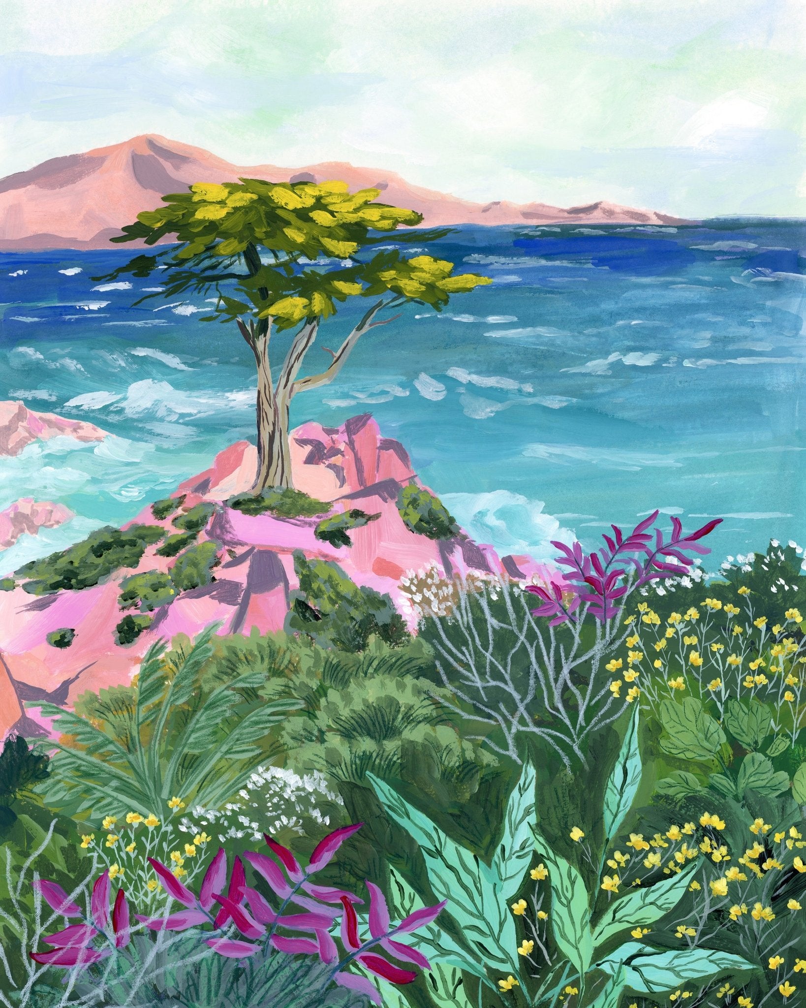 Coastal Tree Painting
