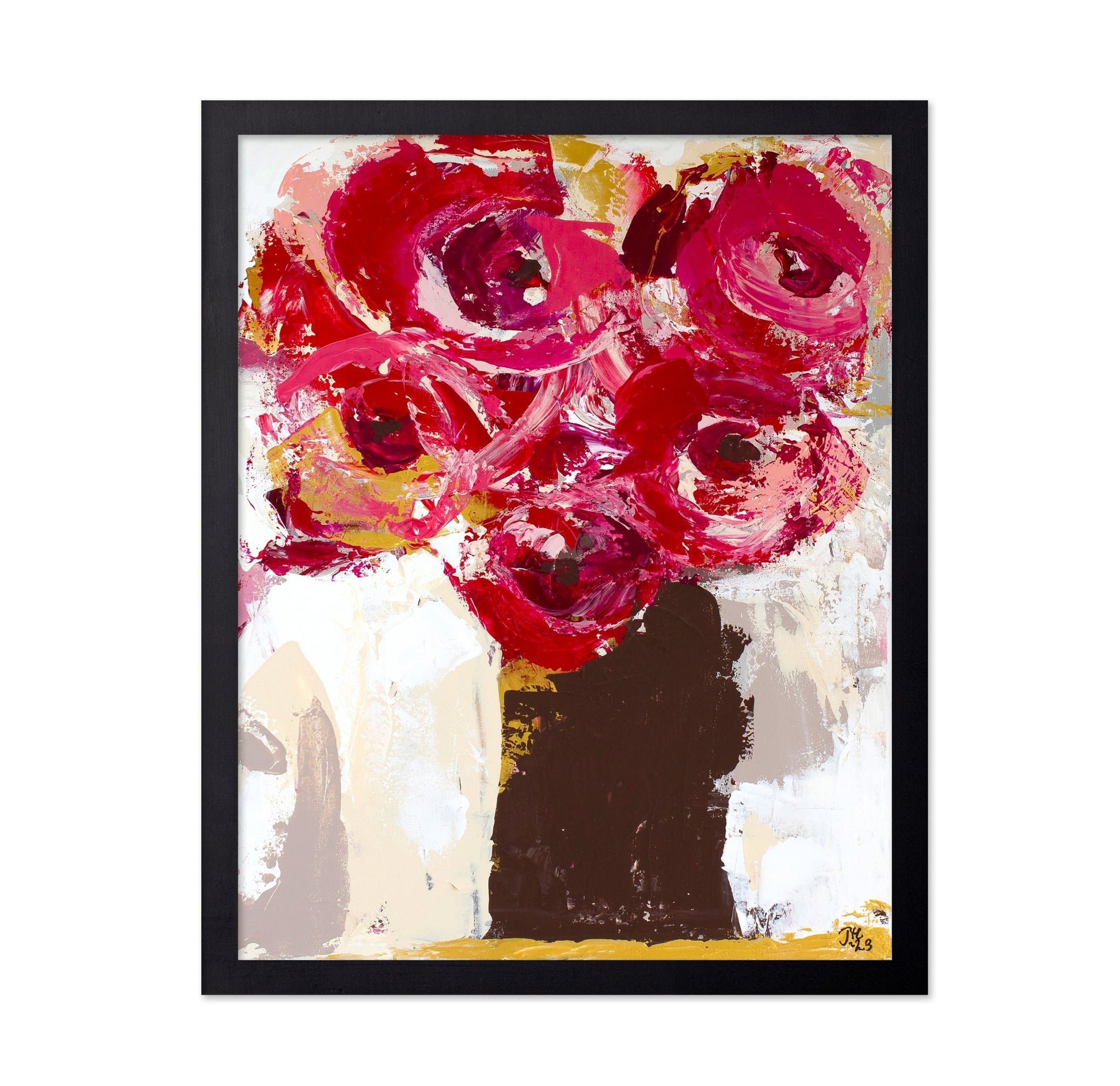 Red Floral Abstract