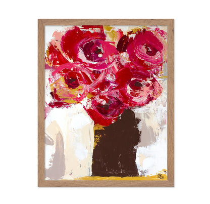 Red Floral Abstract