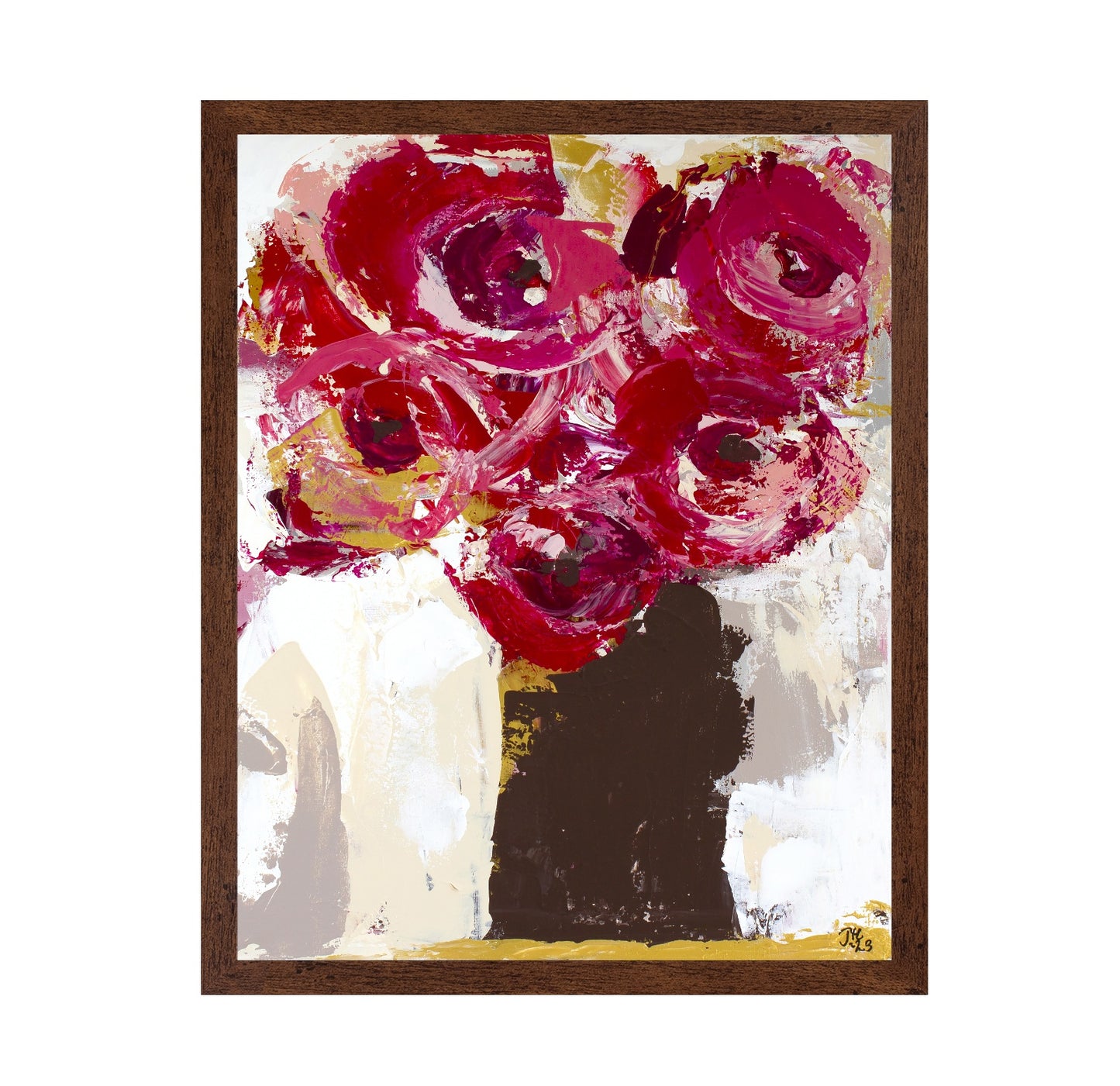 Red Floral Abstract