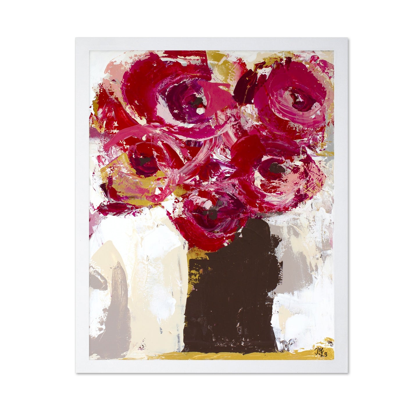 Red Floral Abstract