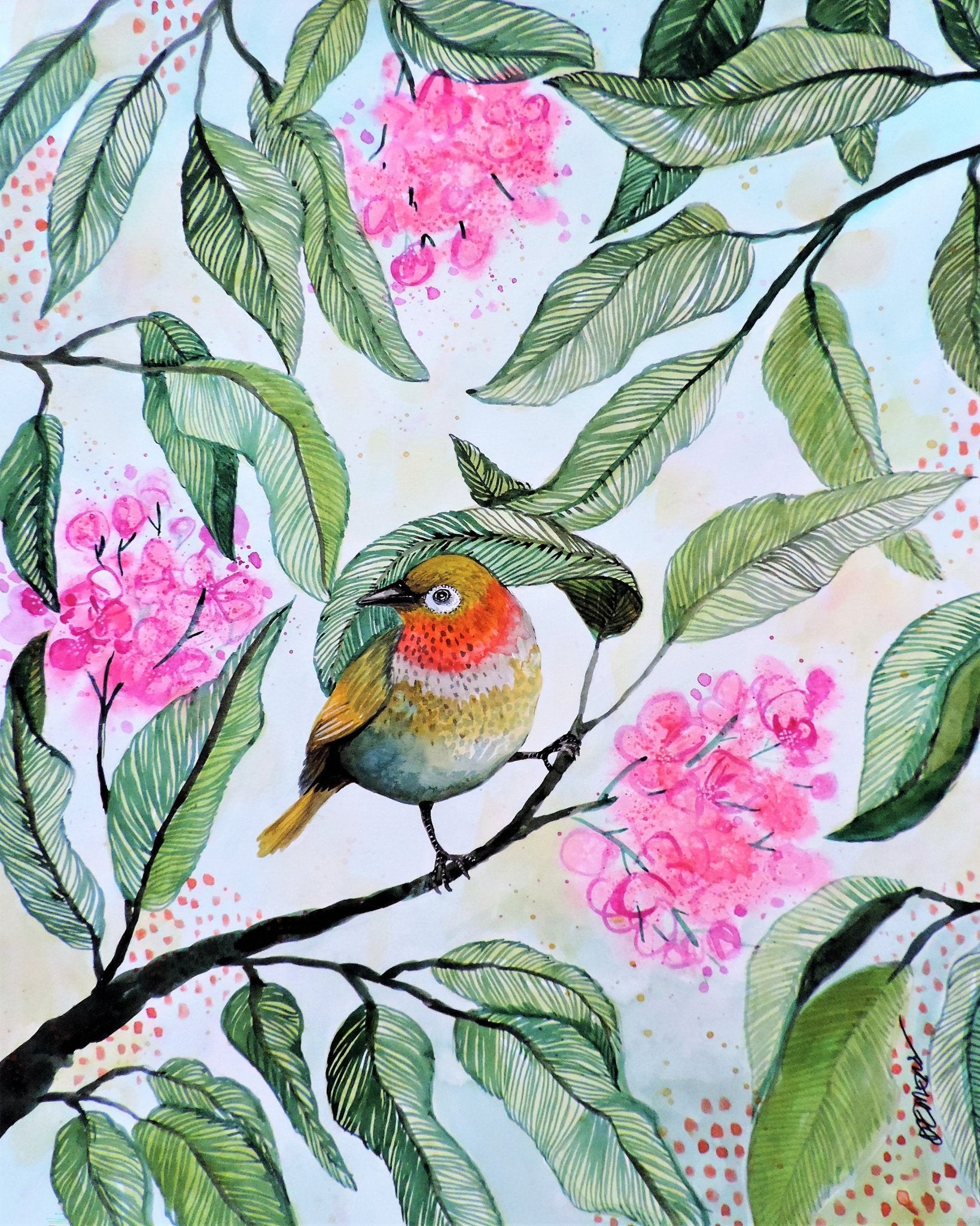 Floral Bird Perch