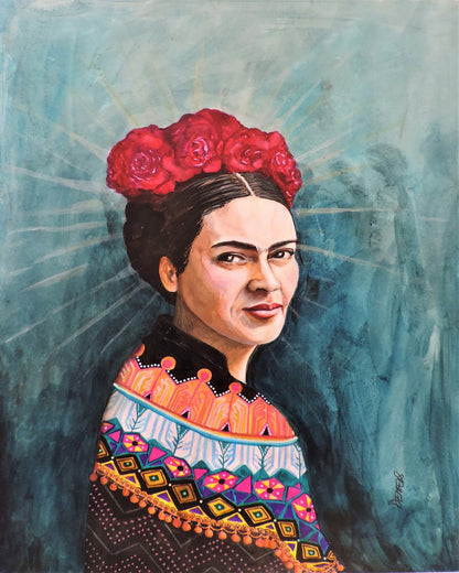 Frida Portrait Blue