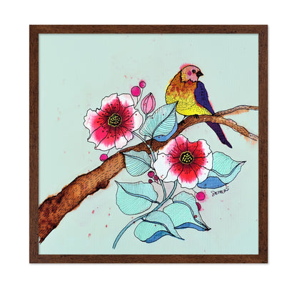 Colorful Bird On Branch