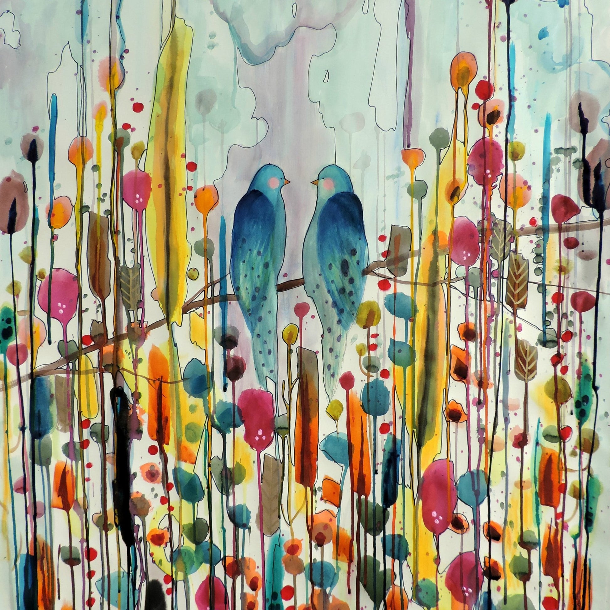 Teal Birds Harmony