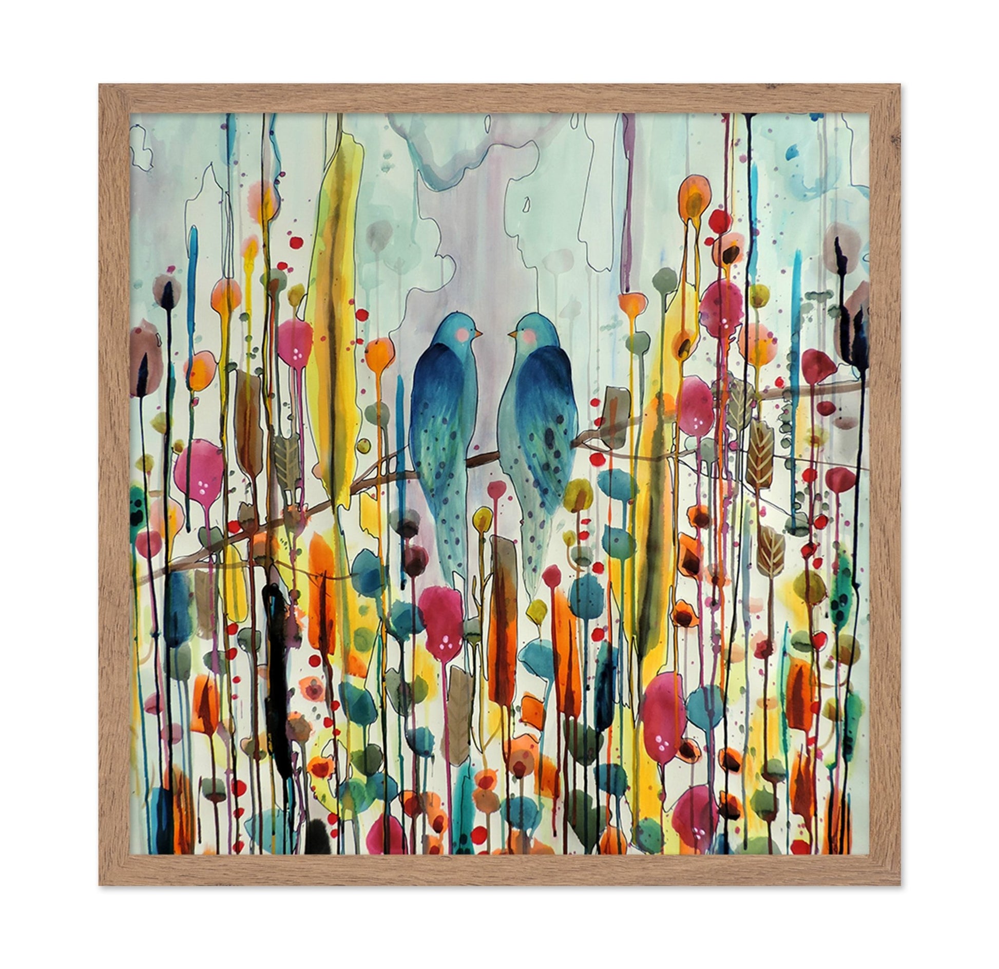Teal Birds Harmony
