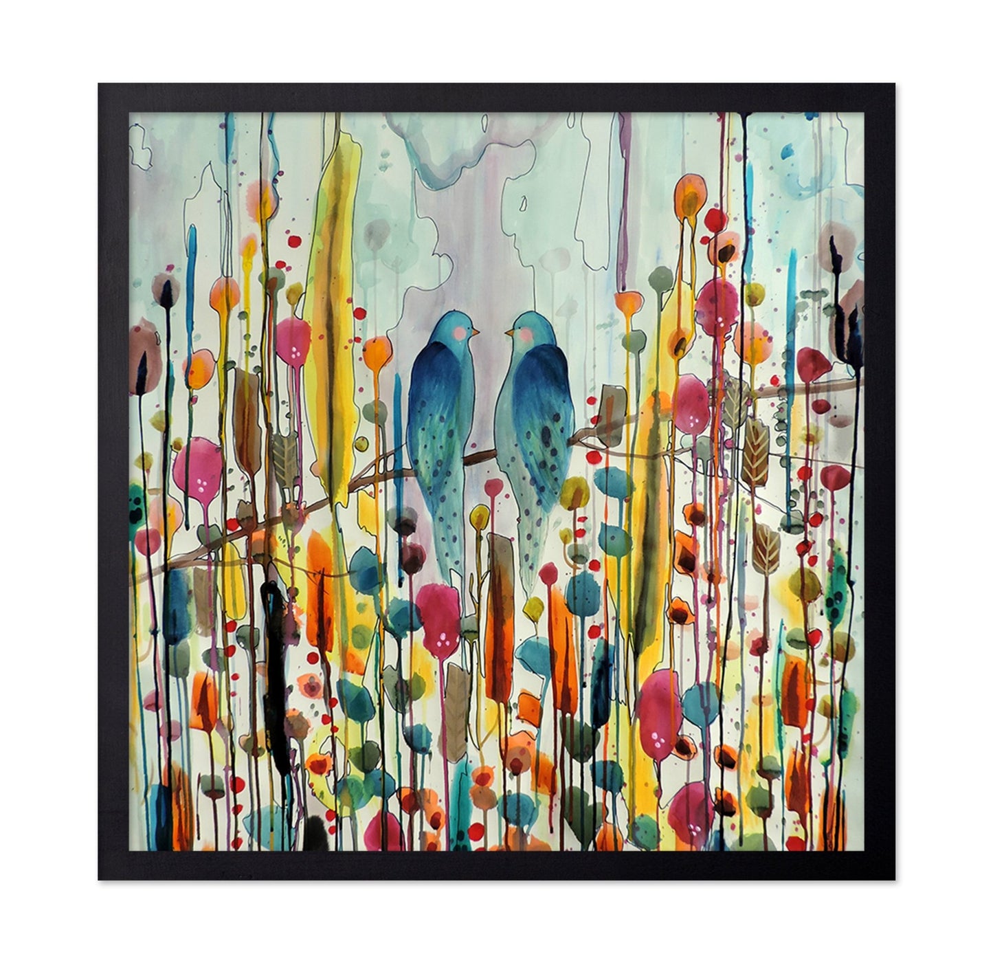 Teal Birds Harmony