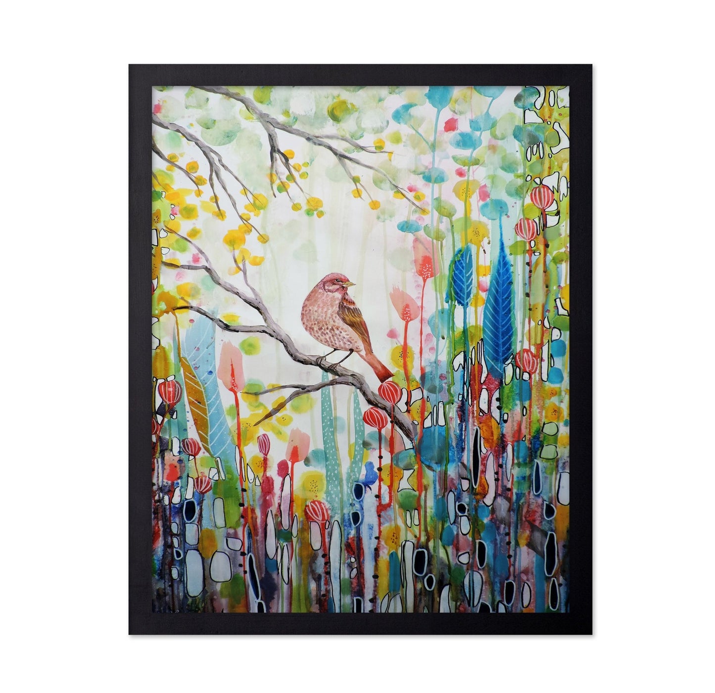Bird On Colorful Branch