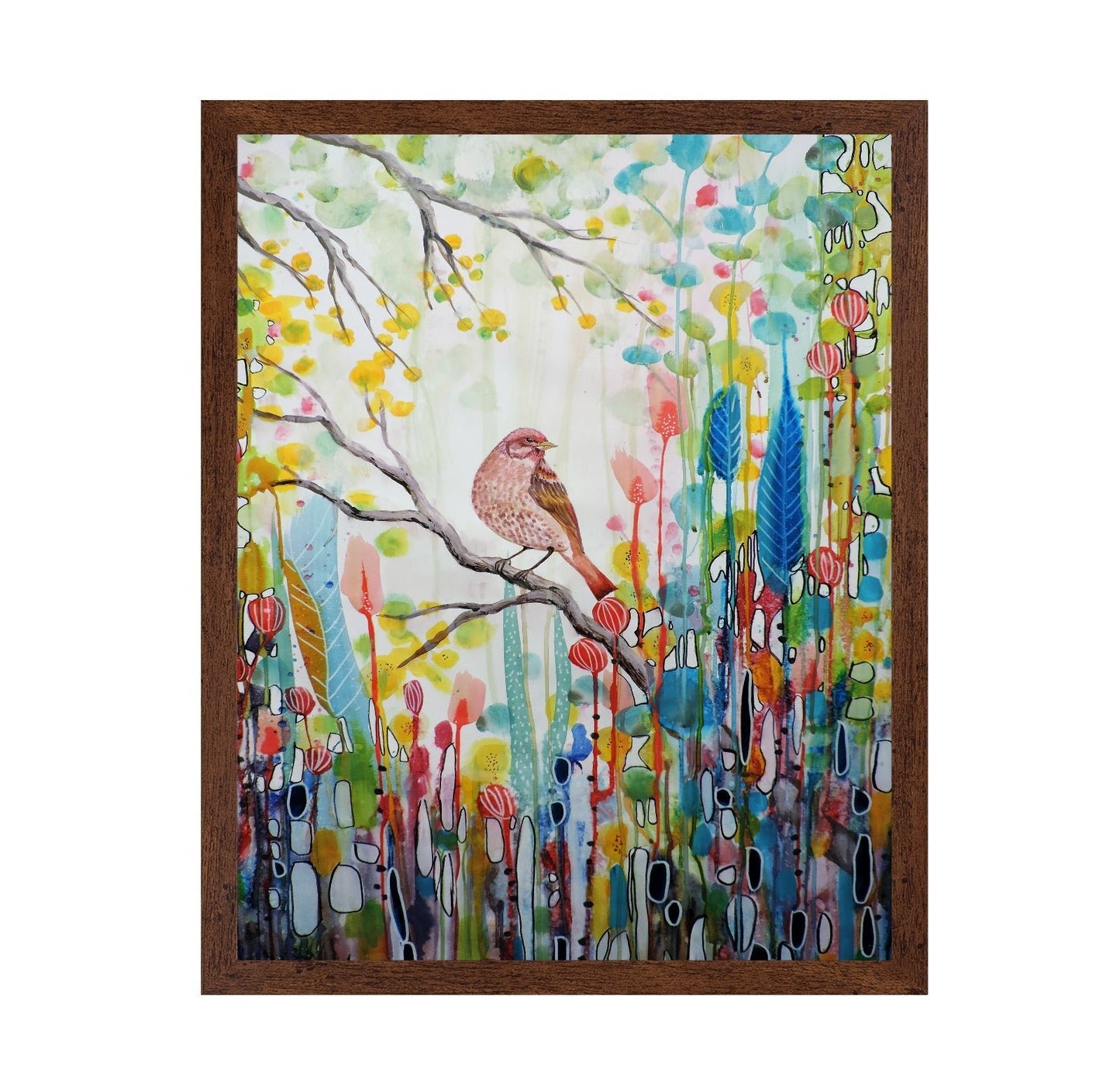 Bird On Colorful Branch