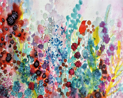Vibrant Floral Garden No2