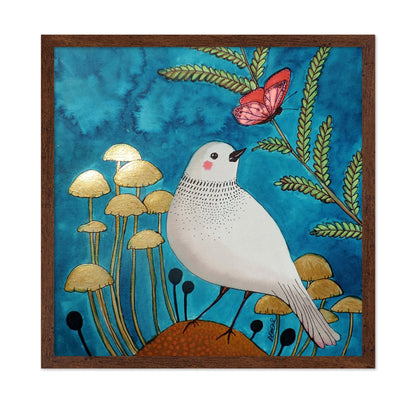 White Bird And Butterfly No1