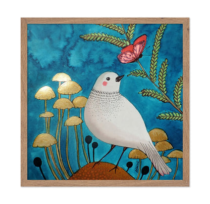 White Bird And Butterfly No1