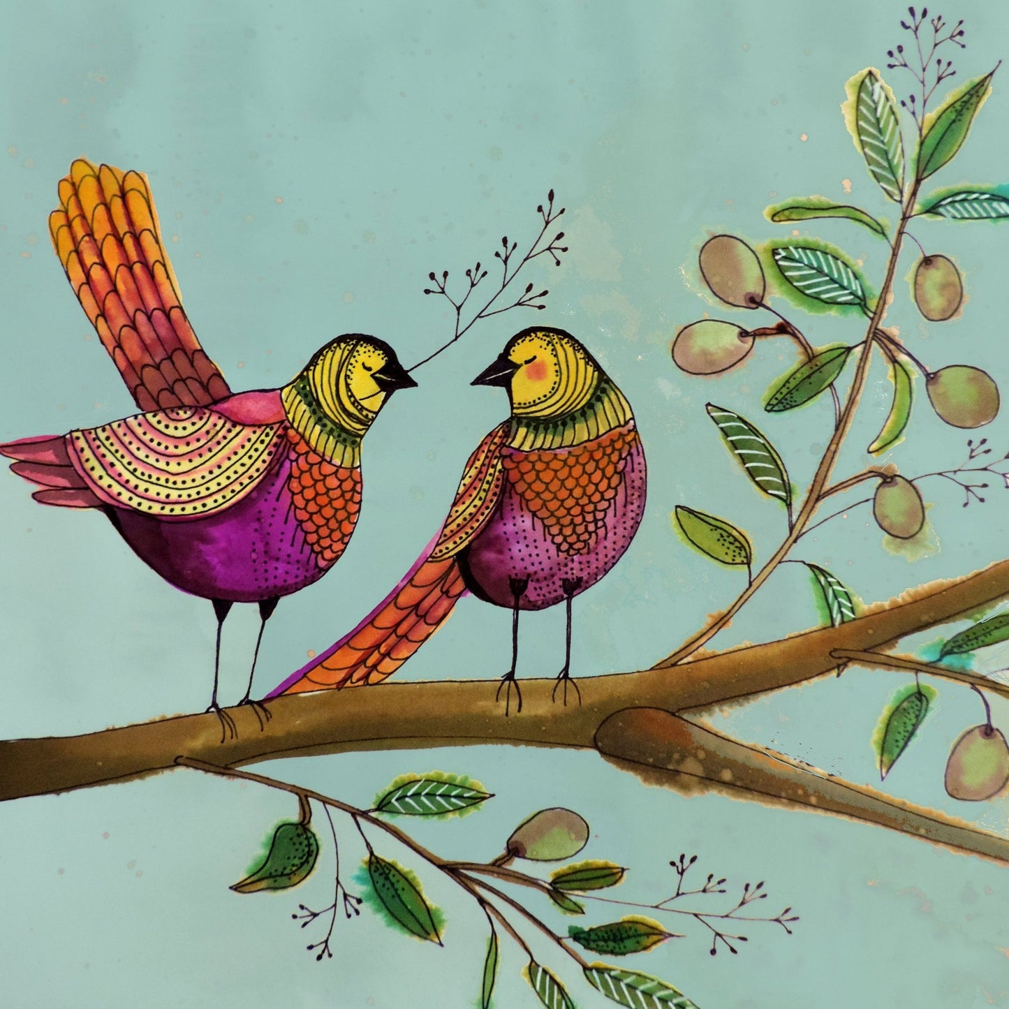 Colorful Love Birds No1
