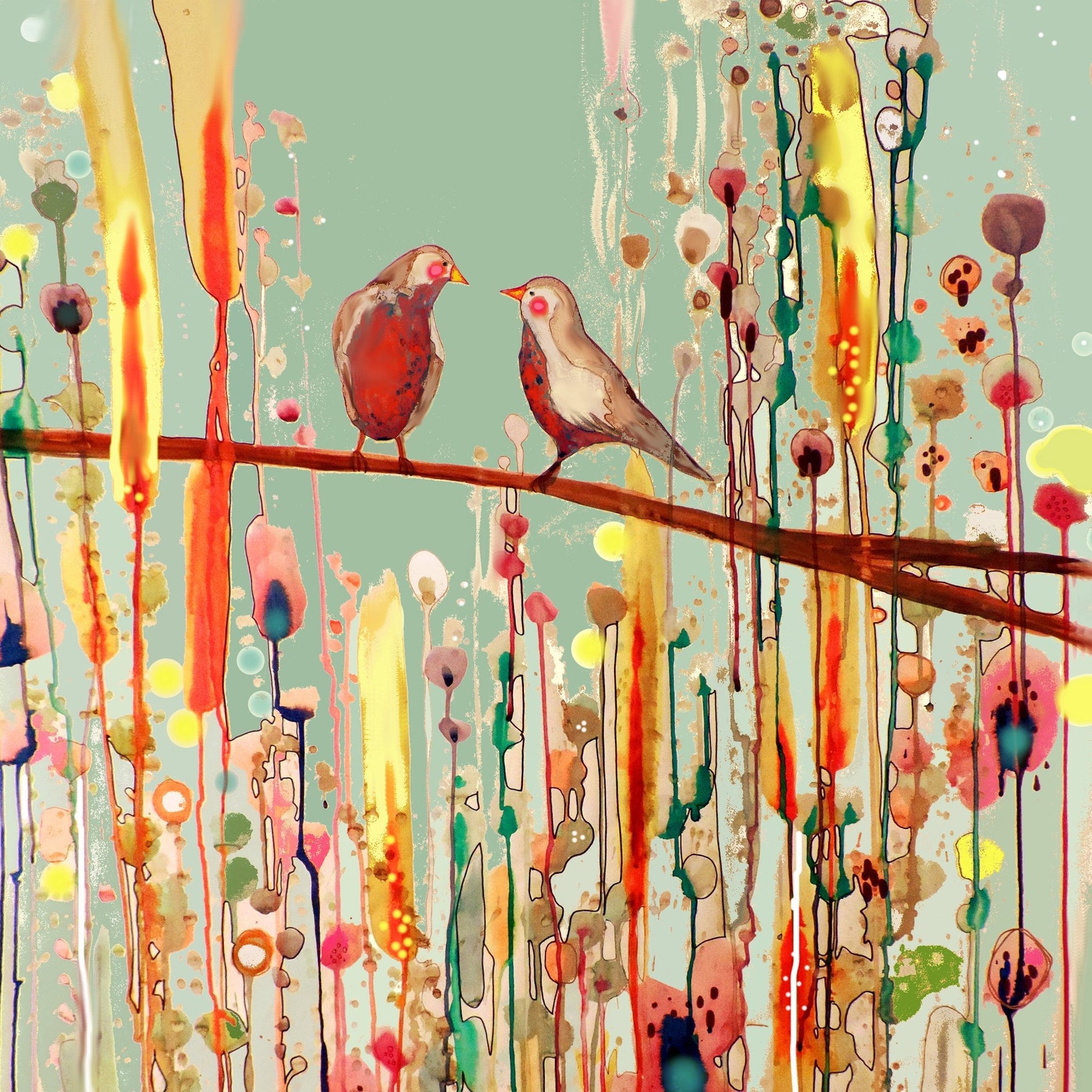 Birds On Branch