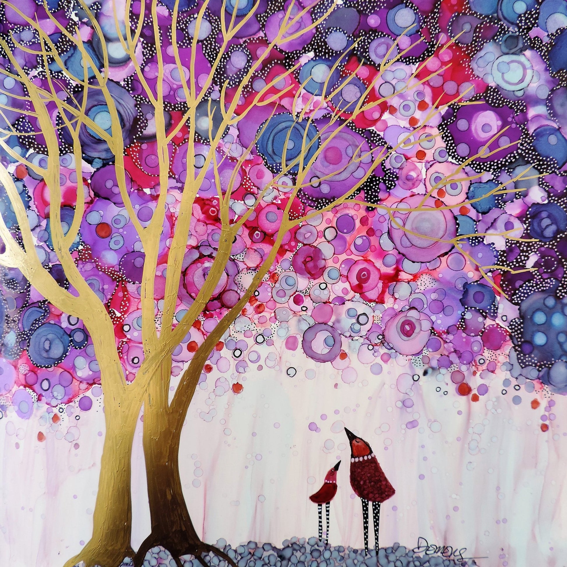 Golden Tree and Birds
