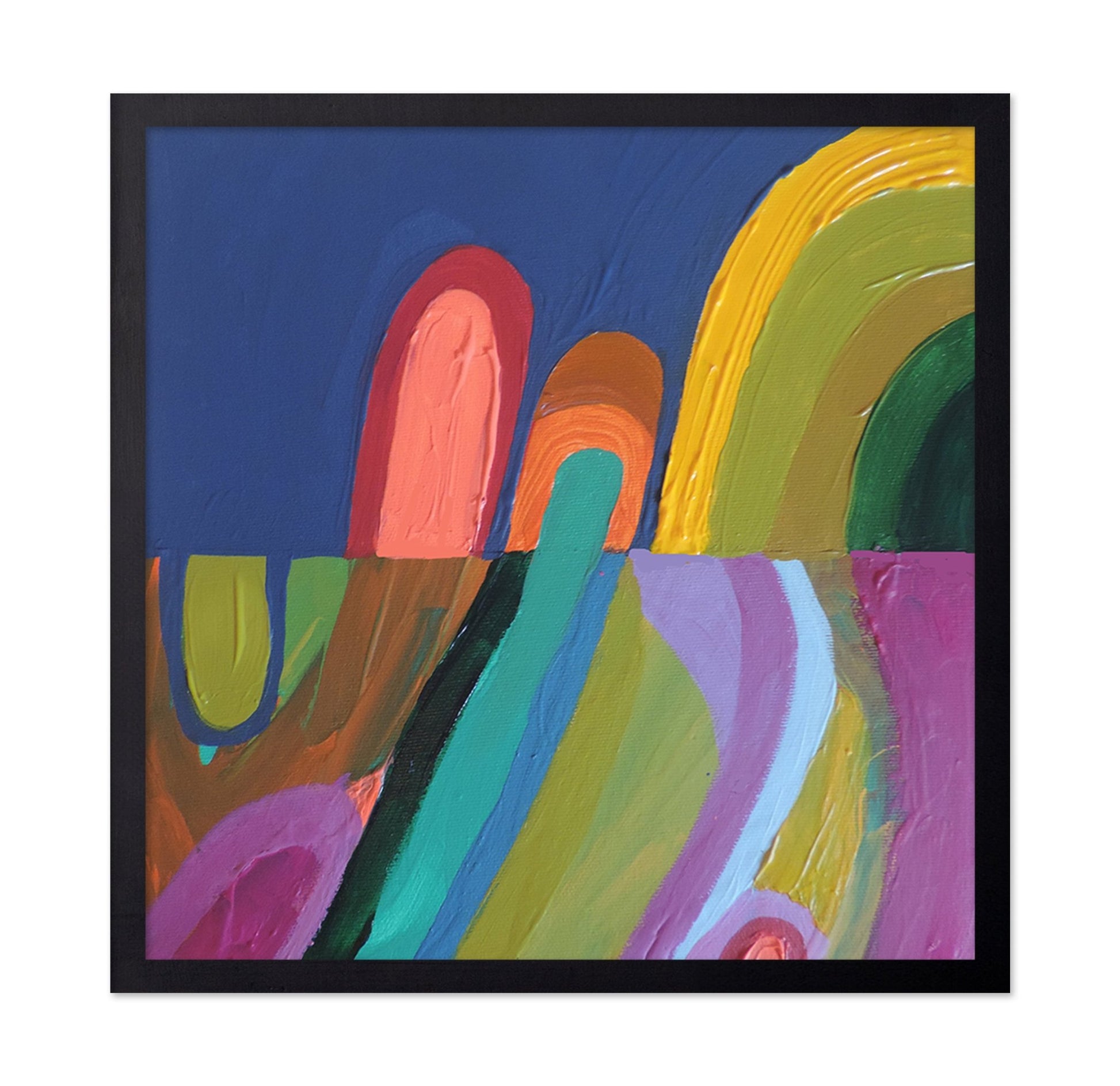 Abstract Rainbow Brushstrokes