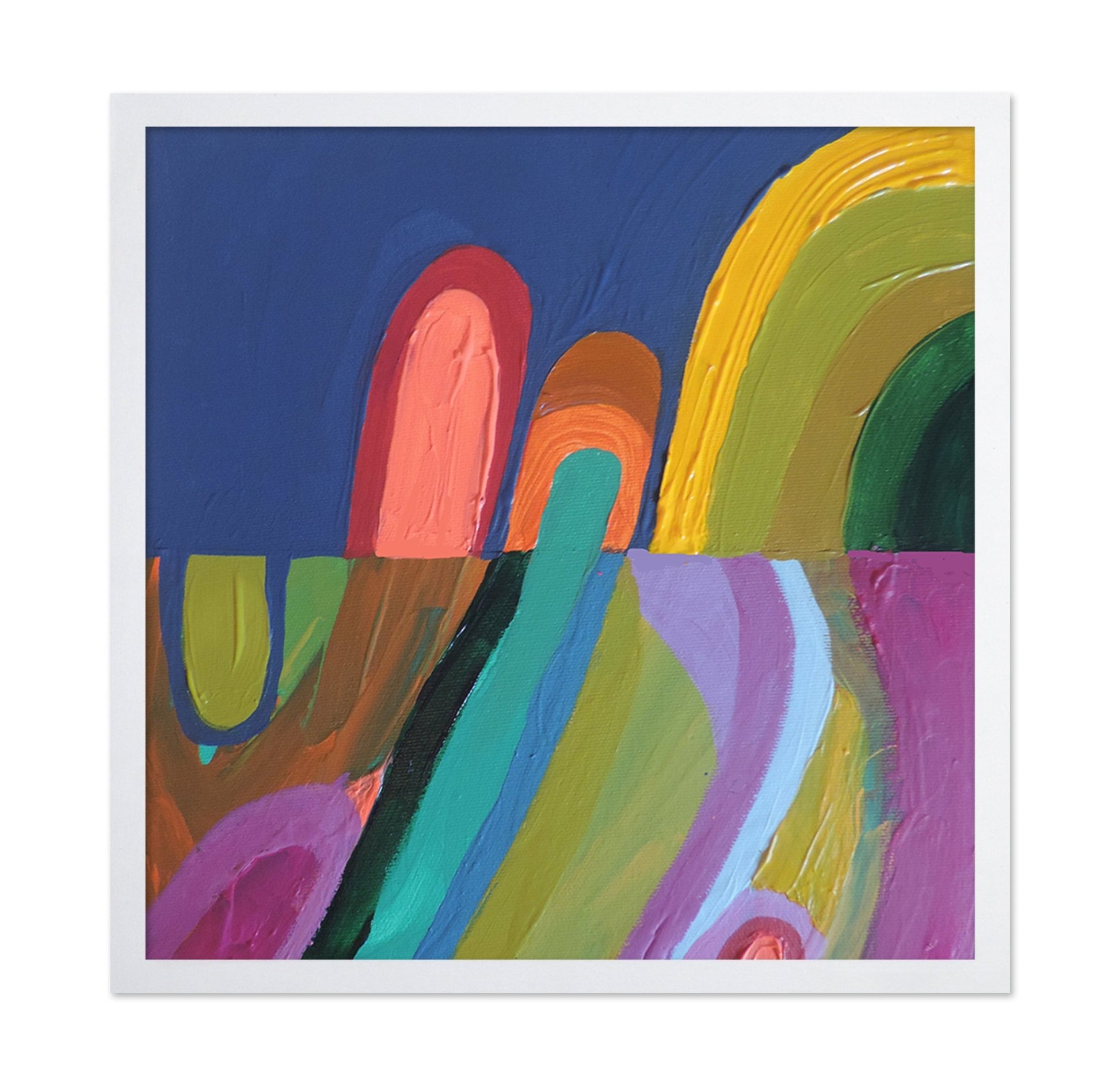 Abstract Rainbow Brushstrokes