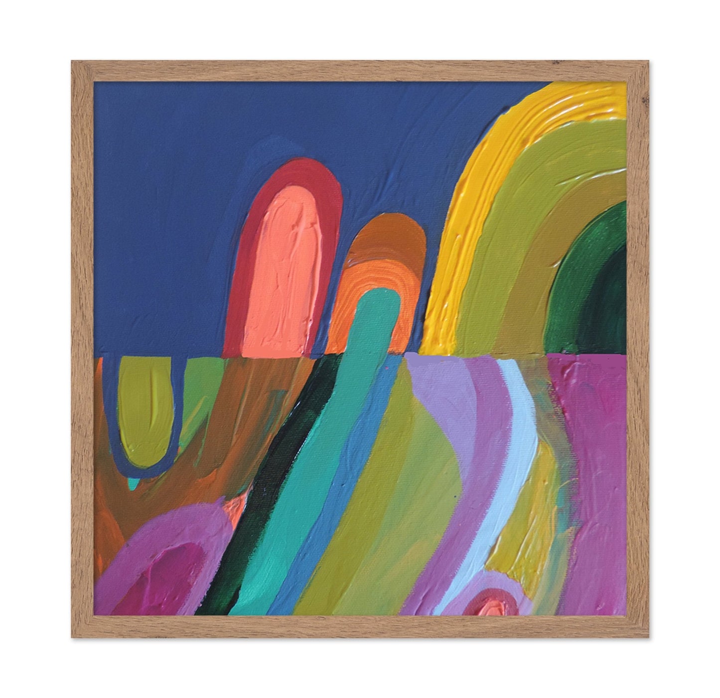 Abstract Rainbow Brushstrokes