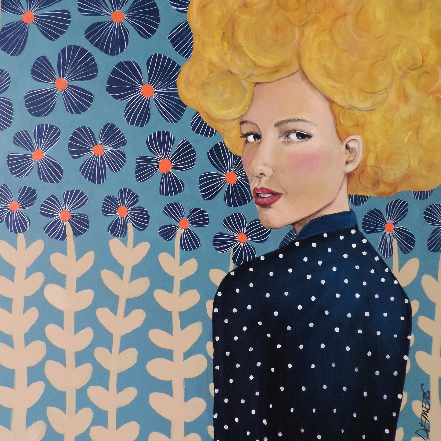 Blonde Floral Portrait