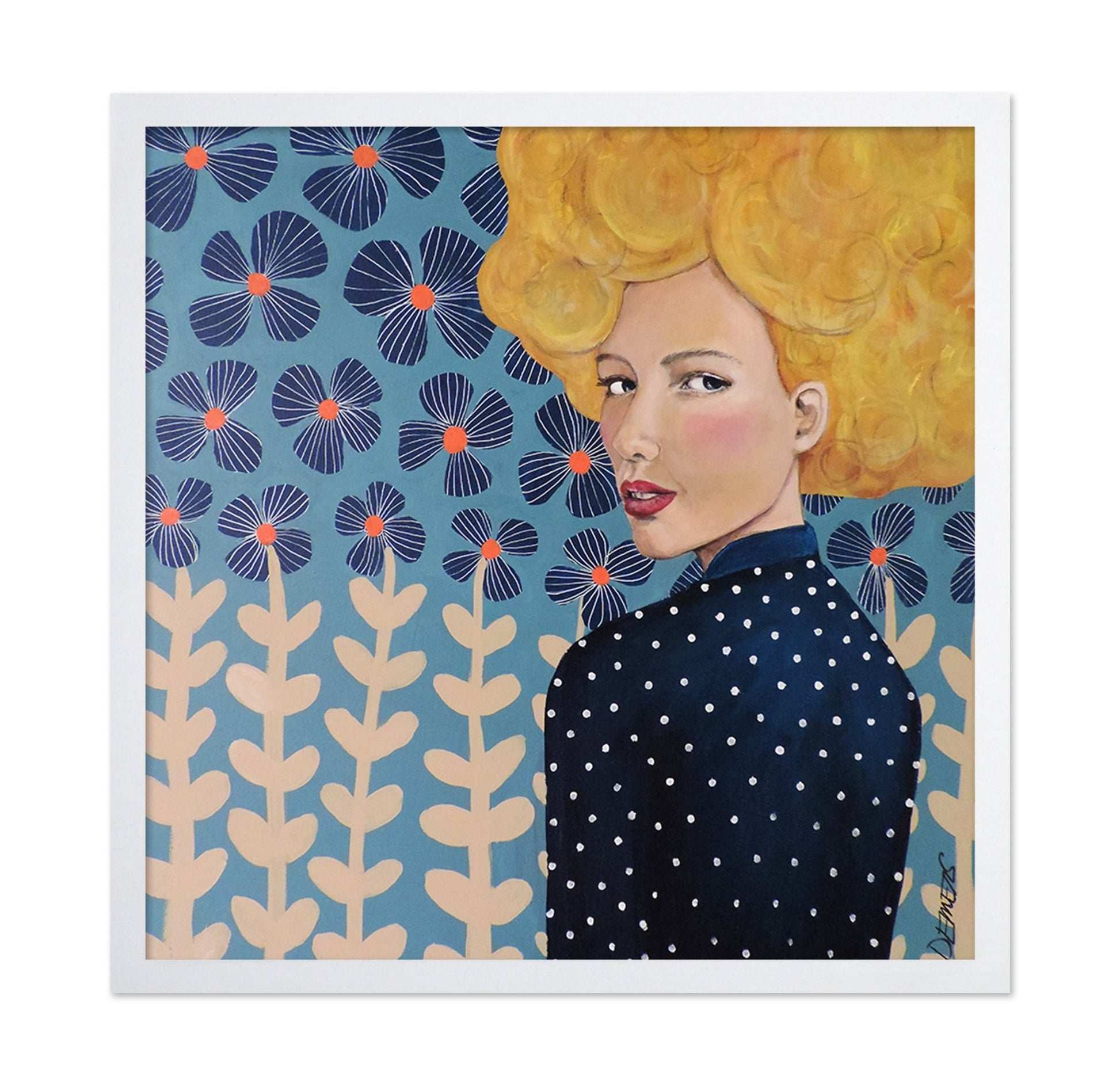 Blonde Floral Portrait