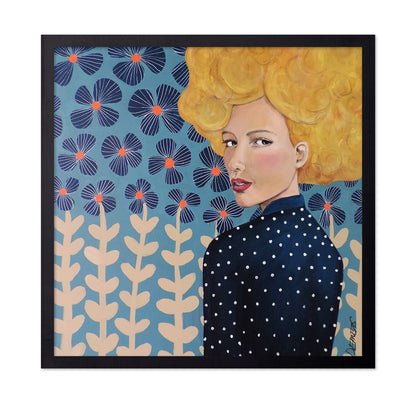 Blonde Floral Portrait