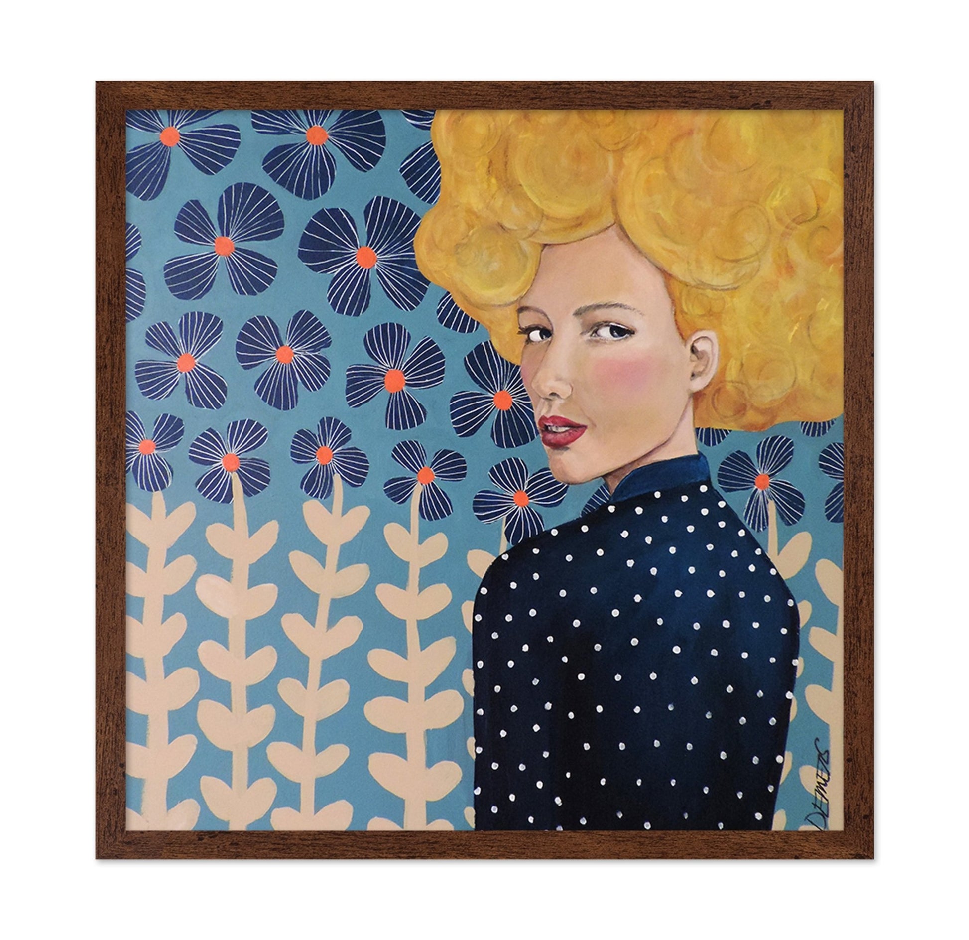 Blonde Floral Portrait