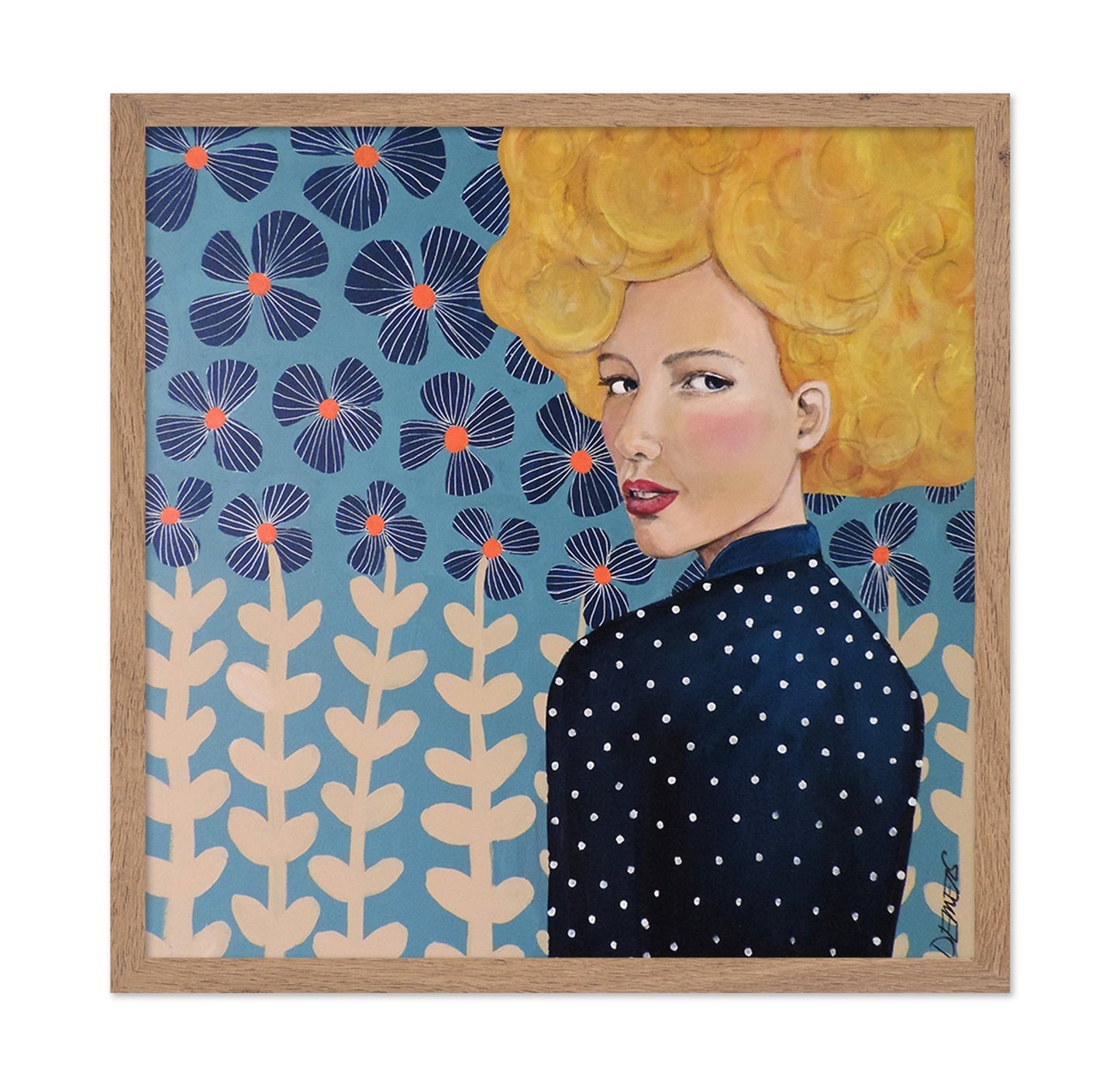 Blonde Floral Portrait