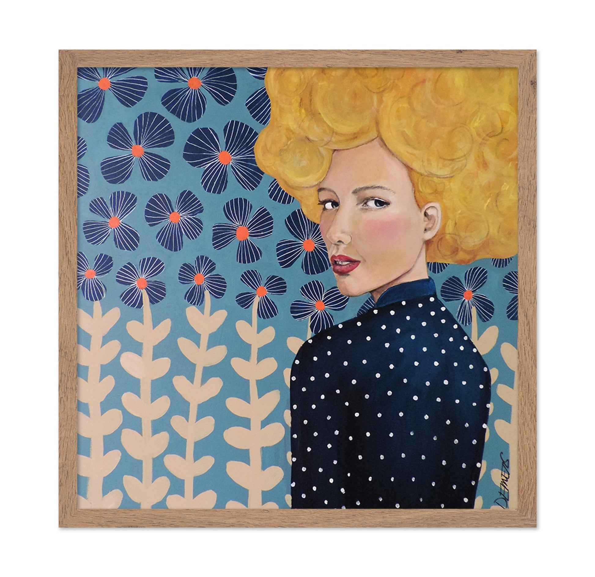 Blonde Floral Portrait