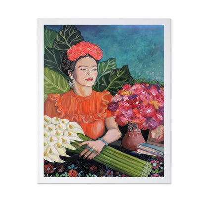 Frida With Calla Flowers