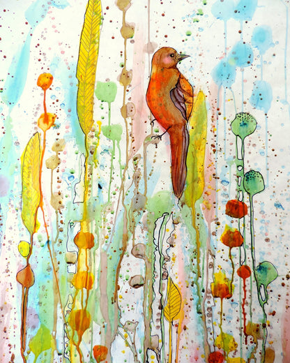 Orange Bird Garden
